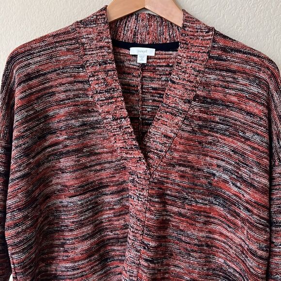 J. Jill Pure Jill Campari Marled V-Neck Pullover Sweater - Picture 4 of 7